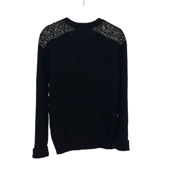 Carmen Marc Valvo Black Knit Sweater Embellished Jewels S Small new nwt y2k - Picture 2 of 5
